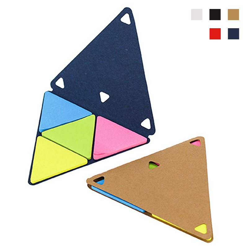 Triangle Shape 4-Color Sticky Note Set