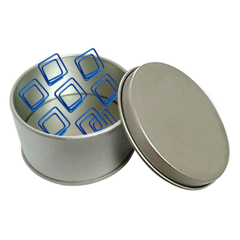 Card Game Diamond Shaped Paper Clips in Tin Container