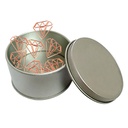 Diamond Shaped Paper Clips in Tin Container