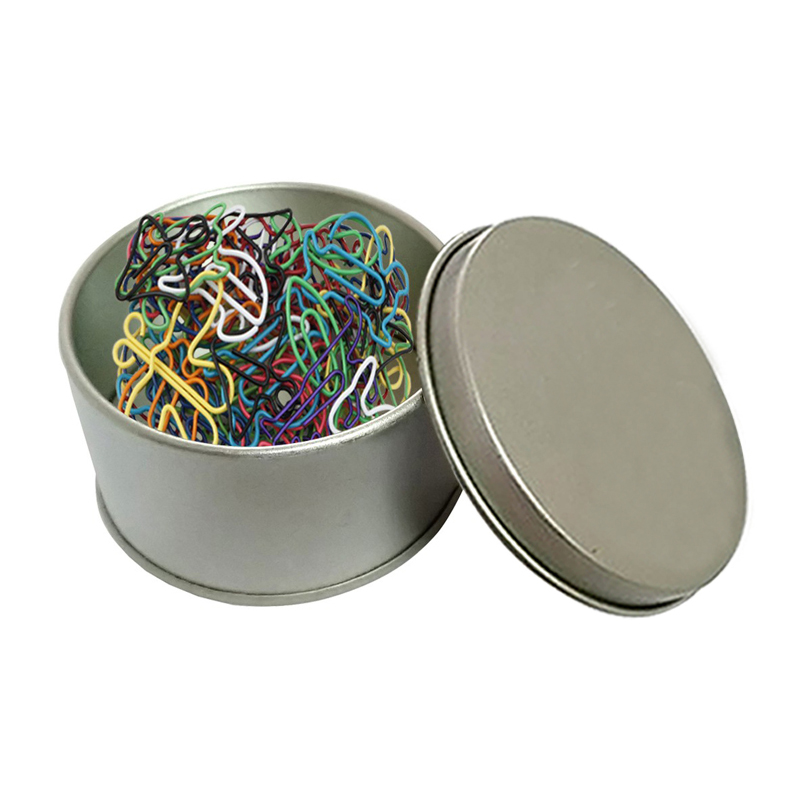 Assorted Animal Shaped Paper Clips in Tin Container