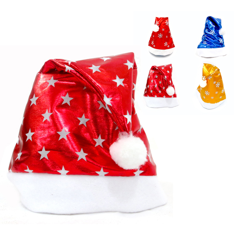 Deluxe Satin Santa Hat Cap Christmas Xmas Headwear