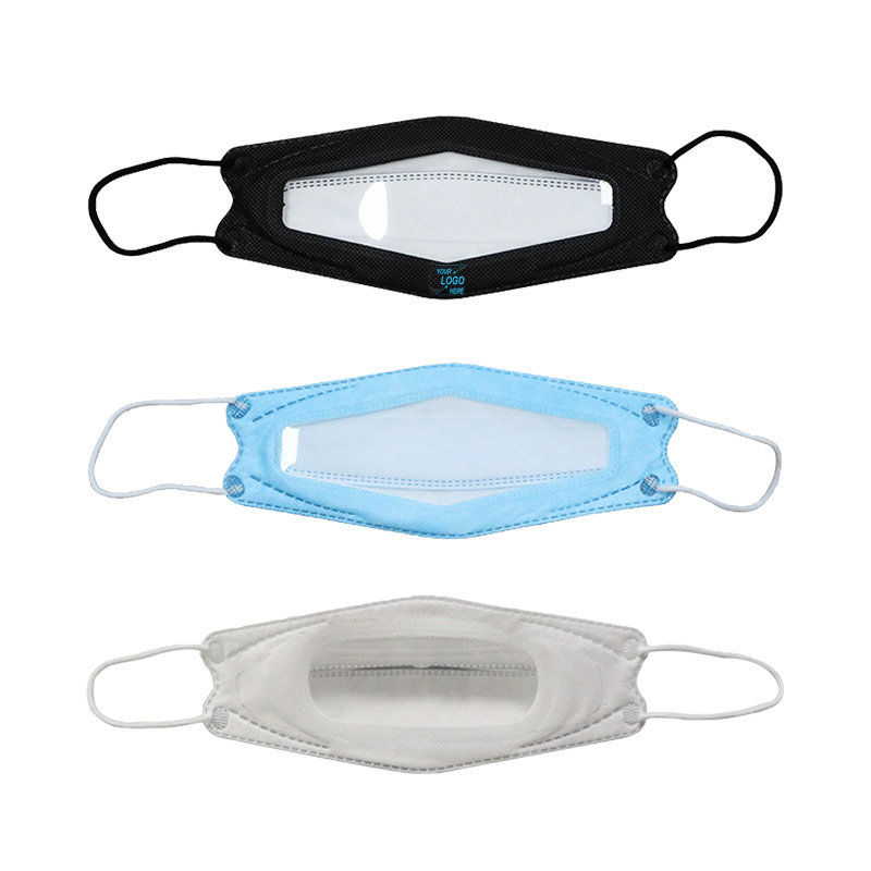 Disposable Non-woven Transparent PVC Curtain KF94 Mask