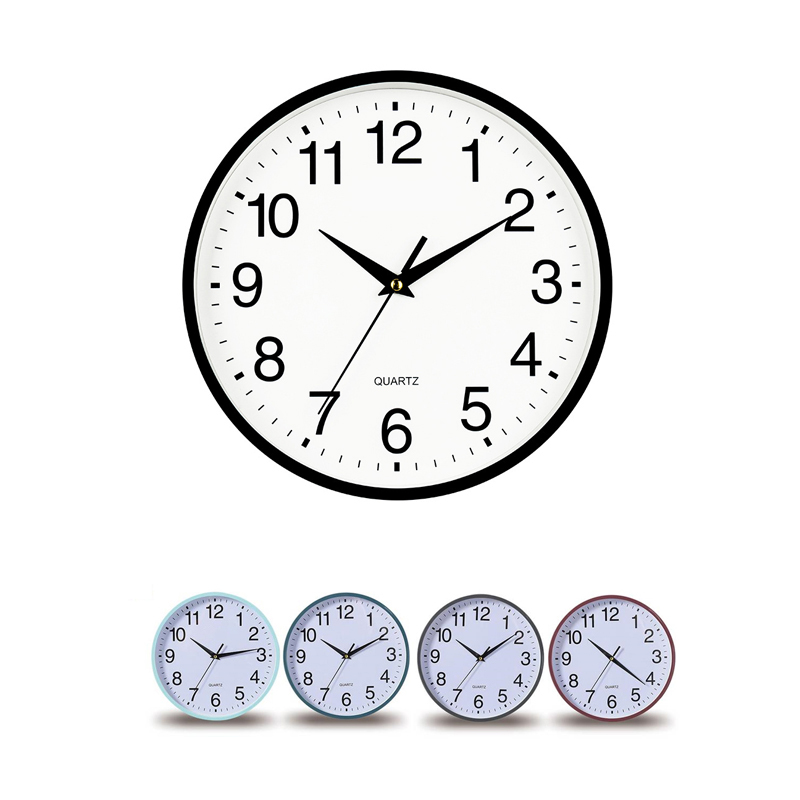 25厘米简约挂钟客厅卧室装饰石英钟创意挂钟时尚壁钟免打孔钟表