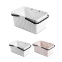 Portable Plastic Storage Basket with Handle 