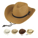 Straw Cowboy Hat with Customizable Band