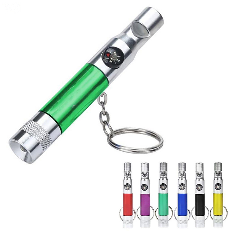 3-in-1 LED Light, Compass, and Whistle Keychain