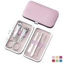 6-piece Carbon Steel Manicure Pedicure Set In Leather Case