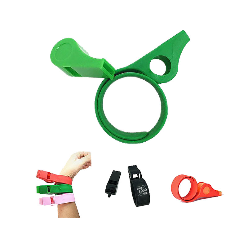Silicone Slap Band with Whistle
