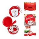 Christmas Round Metal Case With Zipper