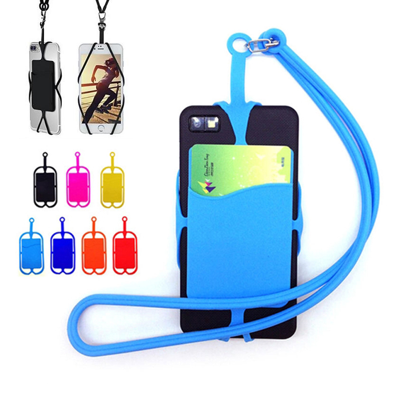 Silicone Phone Lanyard with Pocket