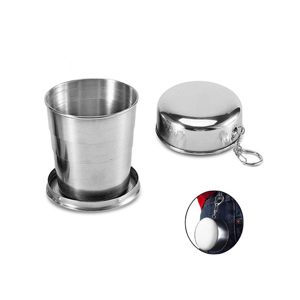 Collapsible Stainless Steel Water Cup (150 ml)