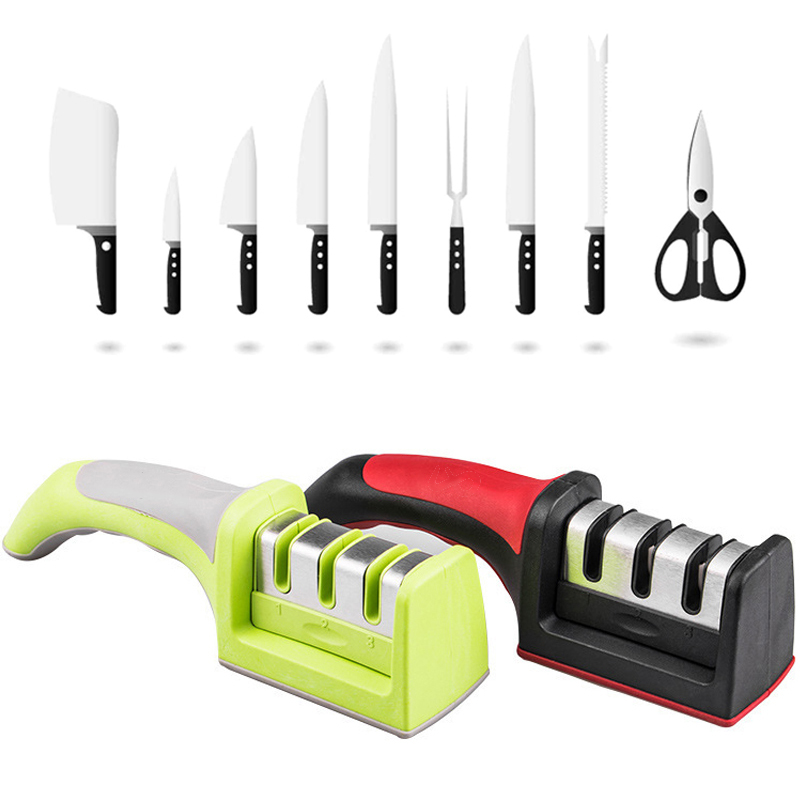 3-Stage Kitchen Knife Sharpener / Manual Knife Sharpener