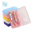 4-piece Stainless Steel Manicure Pedicure Set In PP Case
