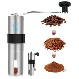 [S0501000004] Stainless Steel Hand Coffee Bean Grinder   Manual Coffee Grinder with Adjustable Setting  