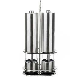 [S0501000028] Electric Stainless Steel Salt and Pepper Mill Set 