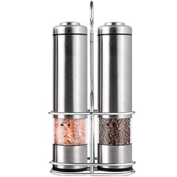 [S0501000031] Electric Stainless Steel Salt and Pepper Mill Set 
