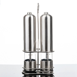 [S0501000033] Electric Stainless Steel Salt and Pepper Mill Set 