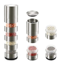 [S0501000040] Multi-function Stainless Steel Pepper Mill and Salt Grinder