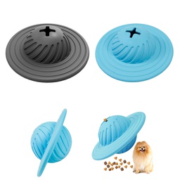 新款狗狗玩具球 宠物用品磨牙玩具天然橡胶飞碟猫狗玩具漏食器