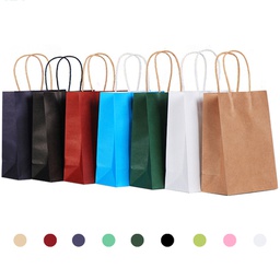 Kraft Paper Shopping Gift Tote Bag 10.24 x 4.72 x 12.6 Inch