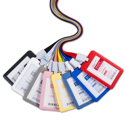 [S0300000141] Plastic Card Cover / ID Badge Card Hold With Lanyard