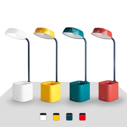 Flexible LED Annular Table Lamp With Square Pen Holder