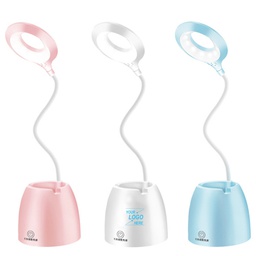 Ring Flexible LED Rechargeable Table Lamp With Round Holder
