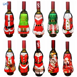 Christmas Apron Wine Bottle Cover / Mini Wine Bottle Aprons