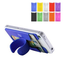 Silicone card holder for back of phone Phone card holder