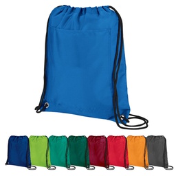 Drawstring Bag with Front Pouch