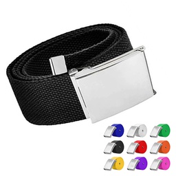 [S1101010006] Canvas Belt with Flip Closure Unisex Belt Canvas Belt