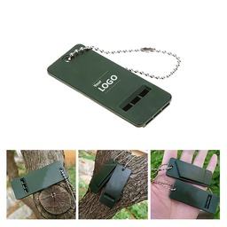 [S0600000239] Flat Survival Emergency Safety Whistle with Chain