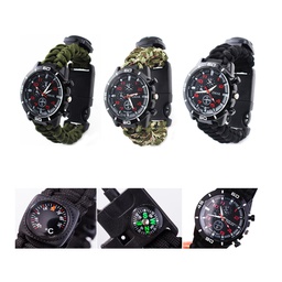 Outdoor Waterproof Survival Bracelet Watch