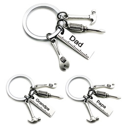 [S0103030001] 欧美热销 爸爸的工具 Dad 锤子螺丝刀扳手父亲节礼物不锈钢钥匙扣