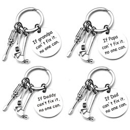 [S0103030002] Pop Keychain with Ruler Hammer Wrench Screwdriver for Father's Day