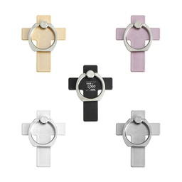 [S0801000034] Retro Cross Metal Phone Ring Holder