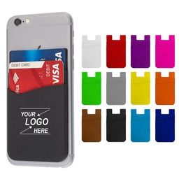 Two Sleeve Silicone Phone Wallet Phone Card Holder
