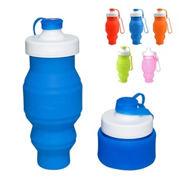 Collapsible Silicone Travel Water Bottle With Sealing Cover