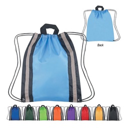 Polyester Reflective Drawstring Backpack Bags