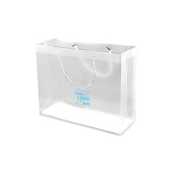 [S1304000042] Frosted PP Gift Bag With Rope Strips