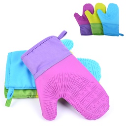 [S0501000192] Silicone Oven Mitt with Cotton Lining