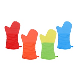 [S0501000194] Silicone Oven Mitt with Cotton Lining