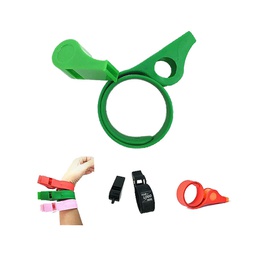 [S0200000010] Silicone Slap Band with Whistle