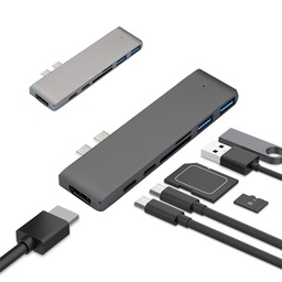 [S0802000012] 7-port Type-C USB HDMI Card Reader Hub