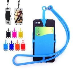 [S0801040003] Silicone Phone Lanyard with Pocket