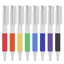 [SA0090] customizable White Retractable Ballpoint Pen writing pens