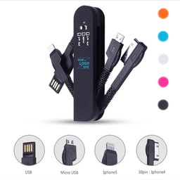 Swiss Army shape Pillbox USB Charger Cable