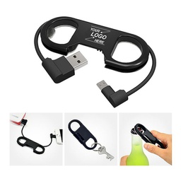 [S0801020063] Phone Cable and Bottle Opener Keychain