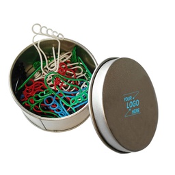Foot Shaped Paper Clips in Tin Container