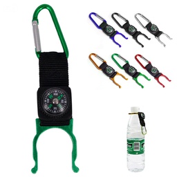 Bottle Holder with Compass and Carabiner
